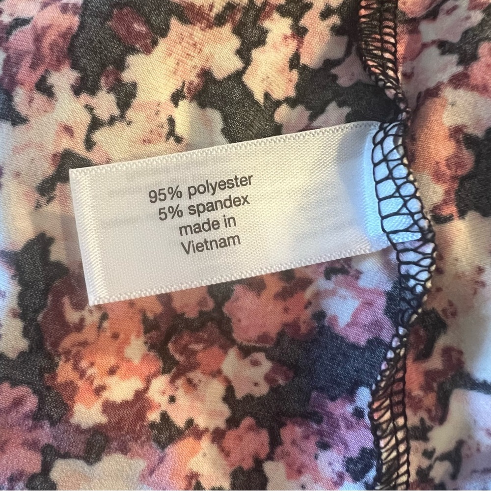 Lane Bryant Pink and Black Floral faux wrap Dress 22/24 petite plus size - Picture 14 of 15